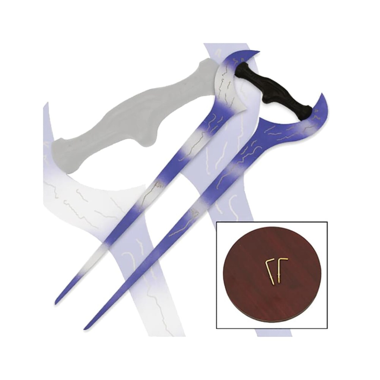 Halo Covenant Energy Sword Prop Replica w/ Wooden Wall Plaque